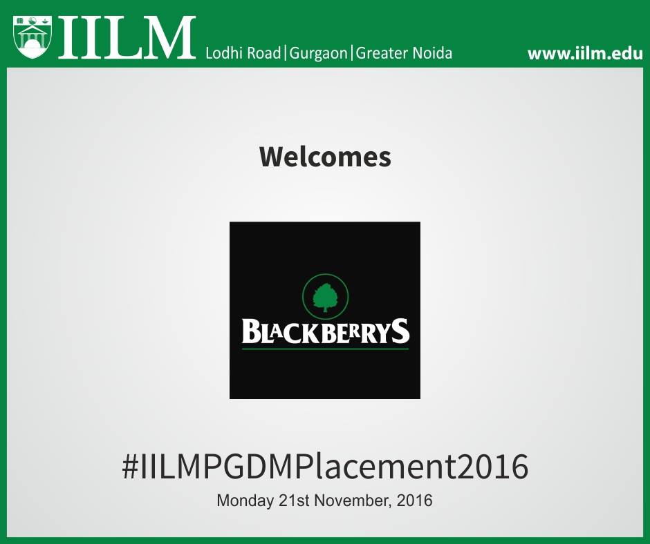 Blackberrys | Final Placement