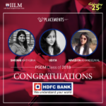 IILM : selected in HDFC Bank