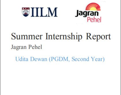 Summer-Internship-Report--on-Jagran-Pehel
