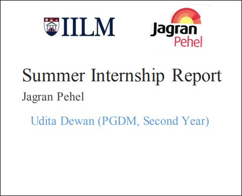 Summer-Internship-Report--on-Jagran-Pehel